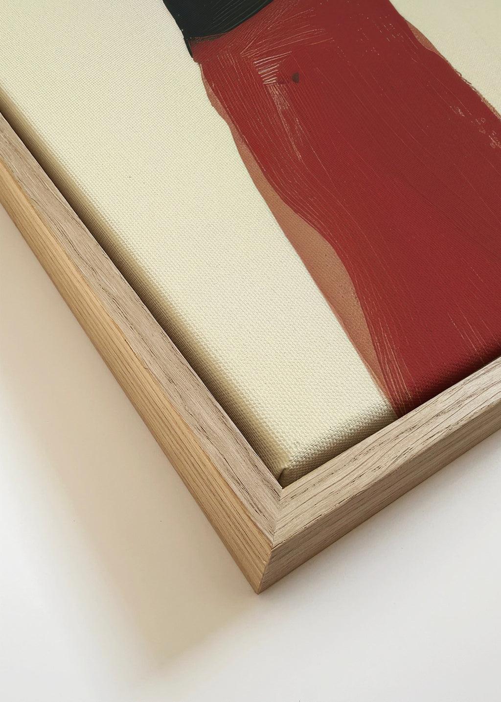 Red Skirt Figures - Framed canvas detail