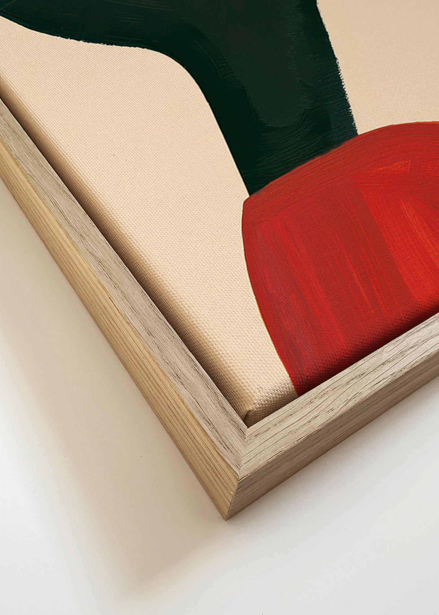 Illustration: stiliserad profil i rött – Canvas detail