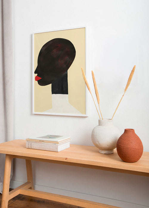 Profilillustration med röda läppar – Product1