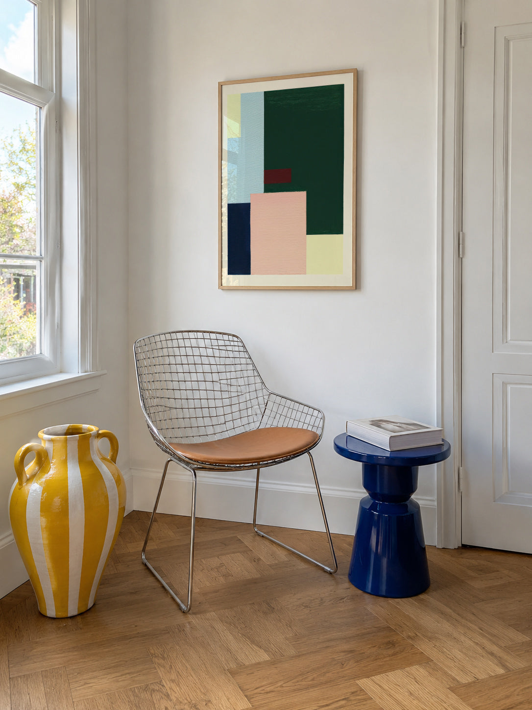 Pastel Construction VI - Framed poster in an interior