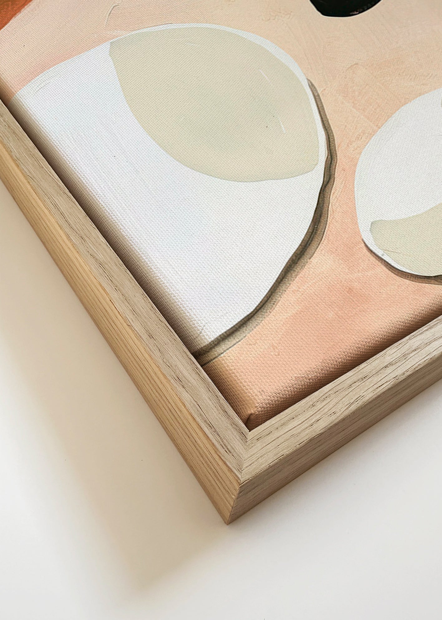 Kökskonst minimalistisk med tallrikar och glas – Canvas detail