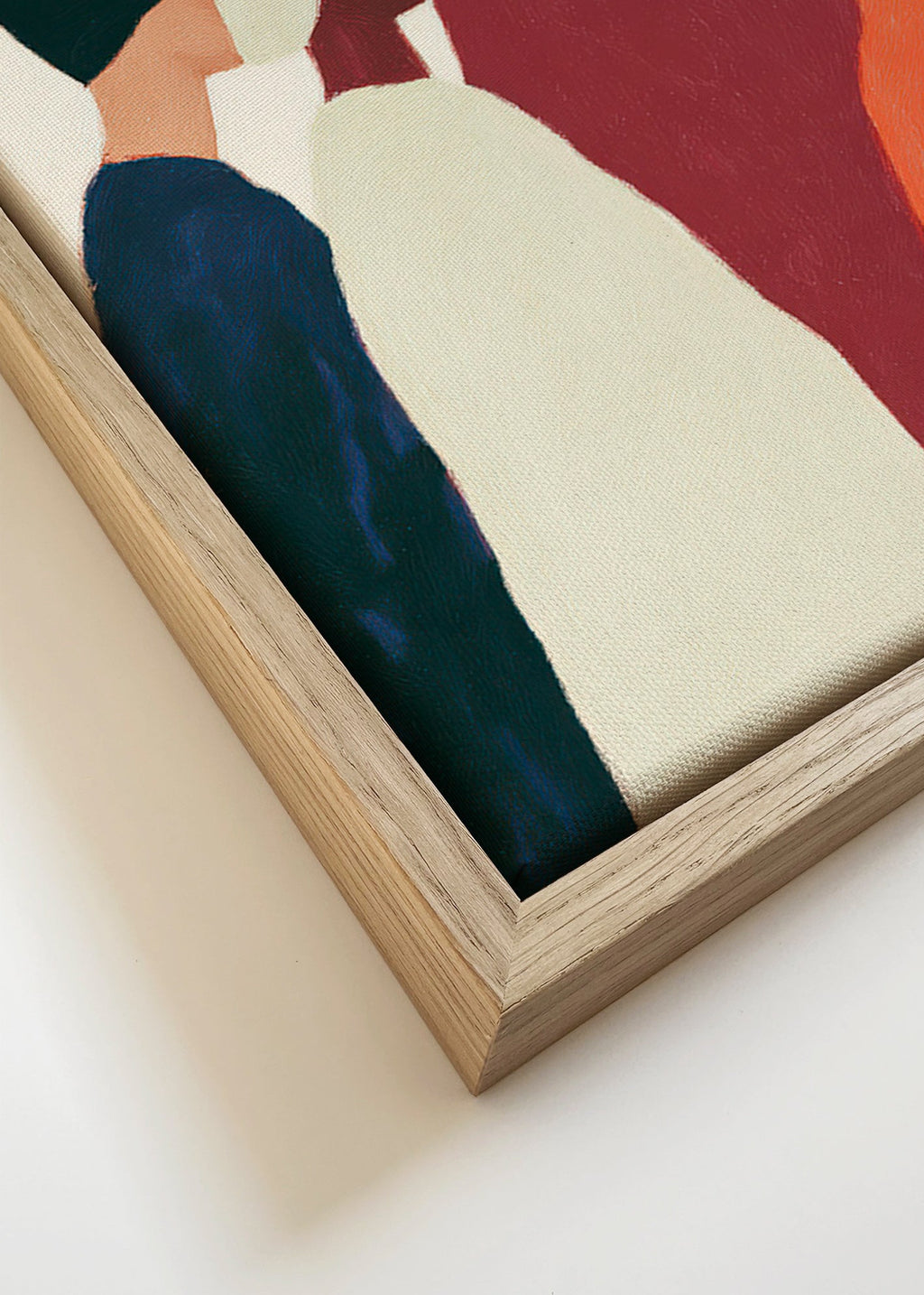 Illustration: rad av stiliserade figurer – Canvas detail