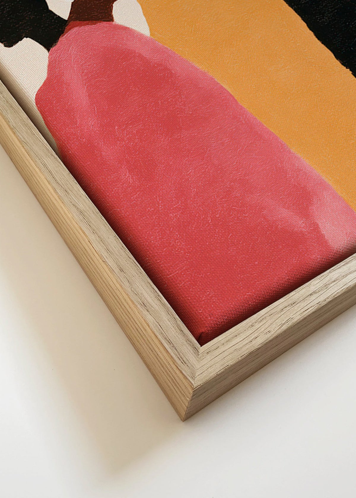 Abstrakt konstverk med rader av figurer – Canvas detail