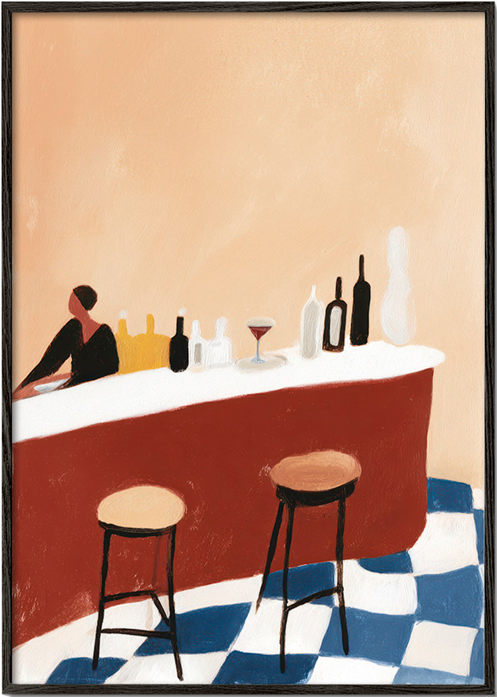 Kökskonst: bar med glas – Black Frame