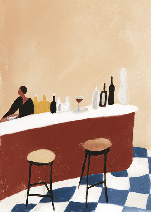 Kökskonst: bar med glas