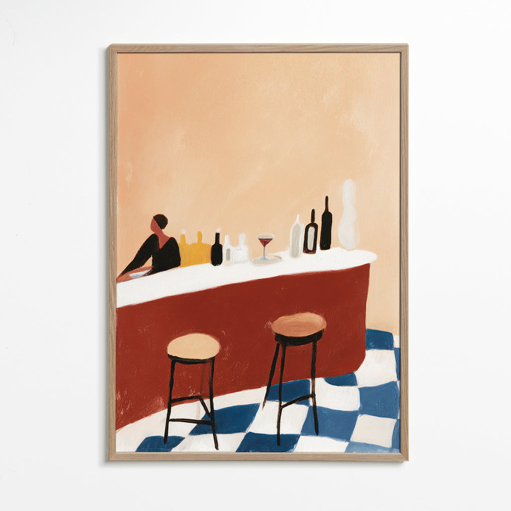 Kökskonst: bar med glas – Oak Frame