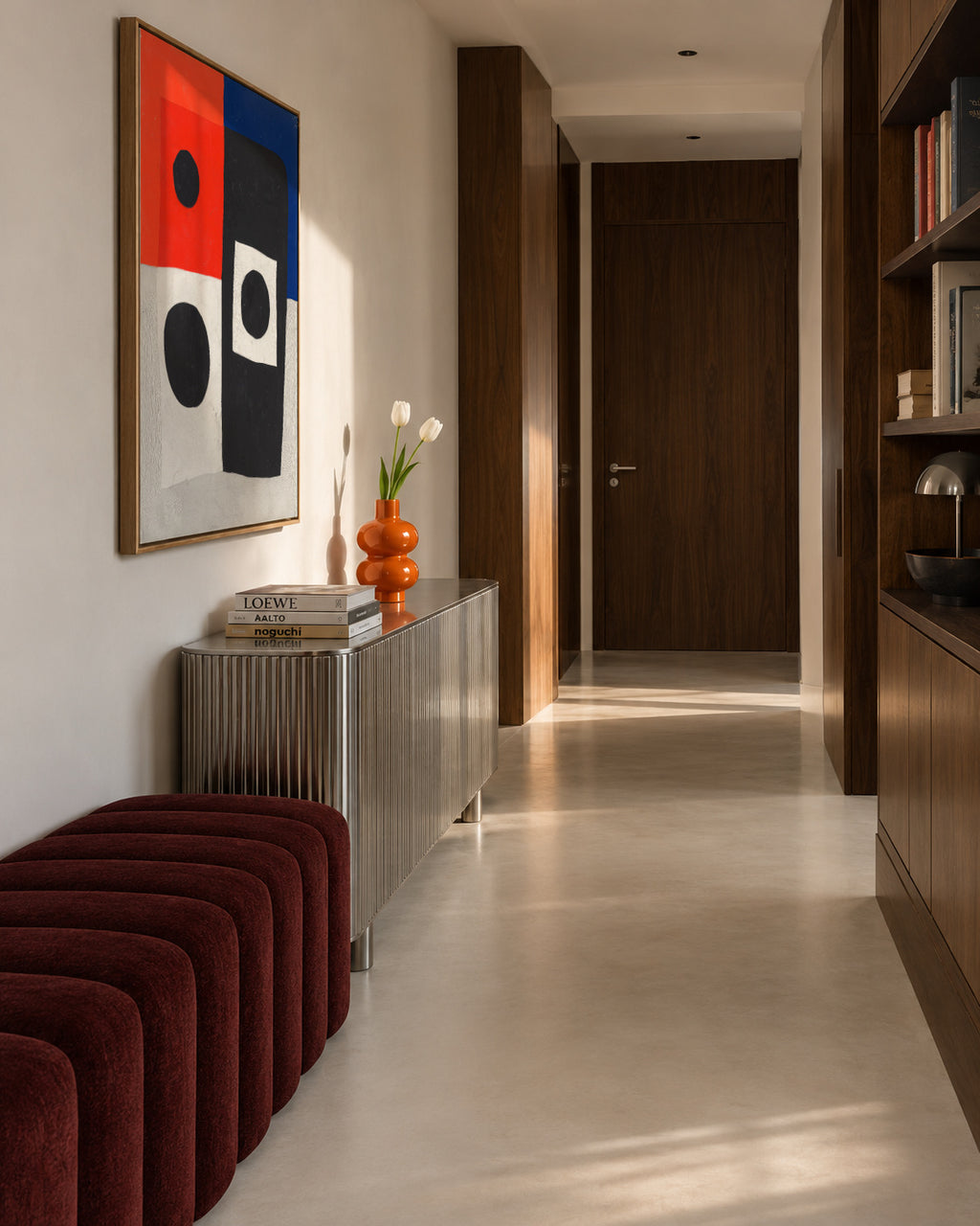 Primary Geometry - Framed canvas in an interior