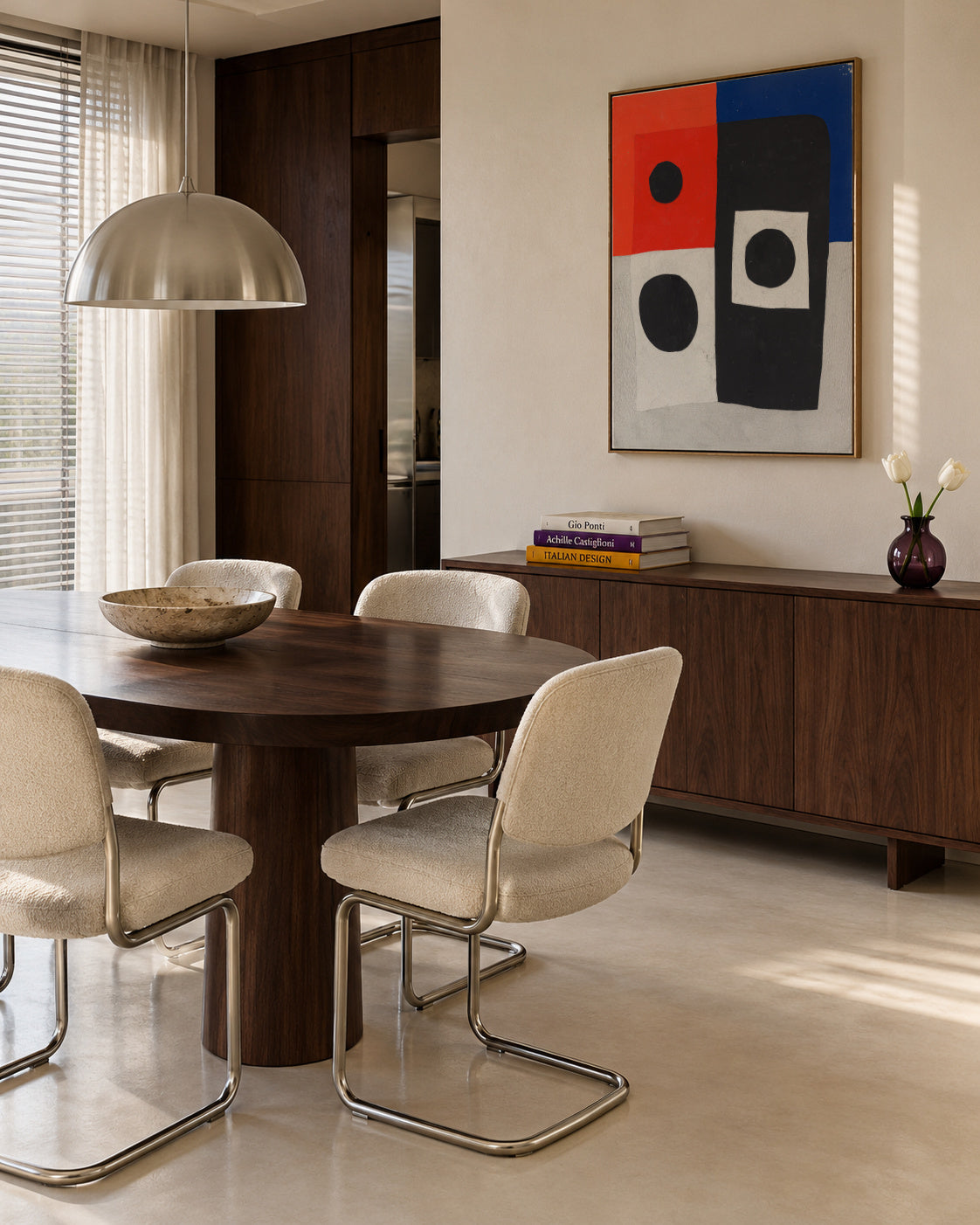Primary Geometry - Framed canvas in an interior