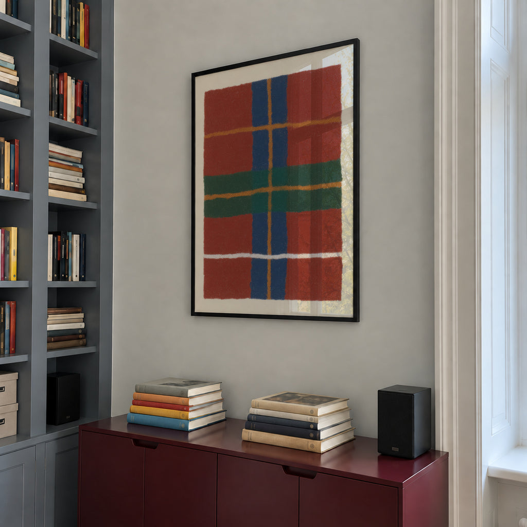 Tartan Study I - Framed poster in an interior