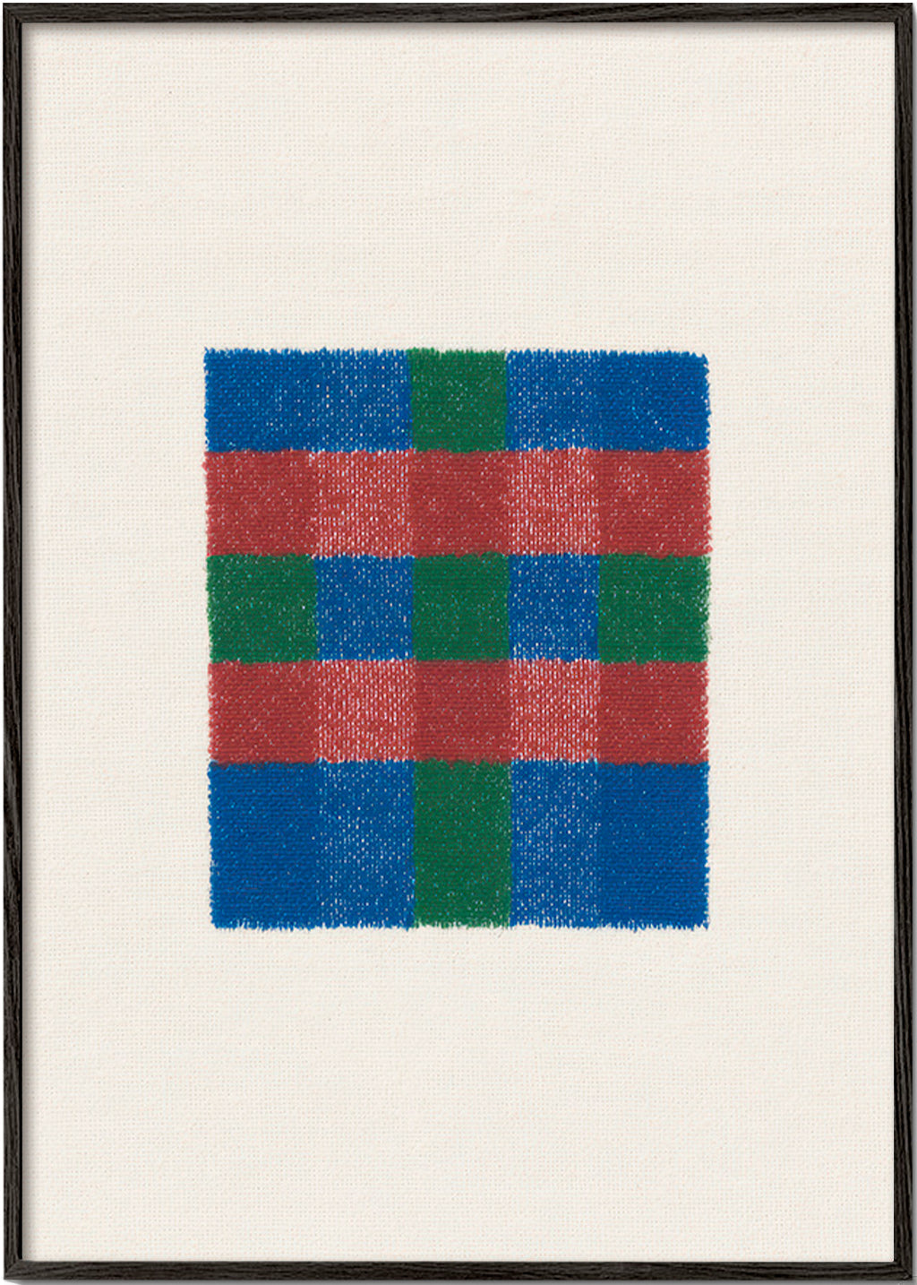 Geometrisk konst med färgat rutmönster – Black Frame