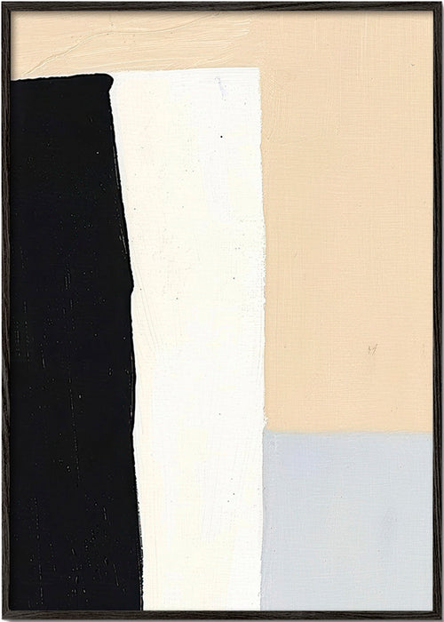 Abstrakt konstverk med vertikala fält – Black Frame
