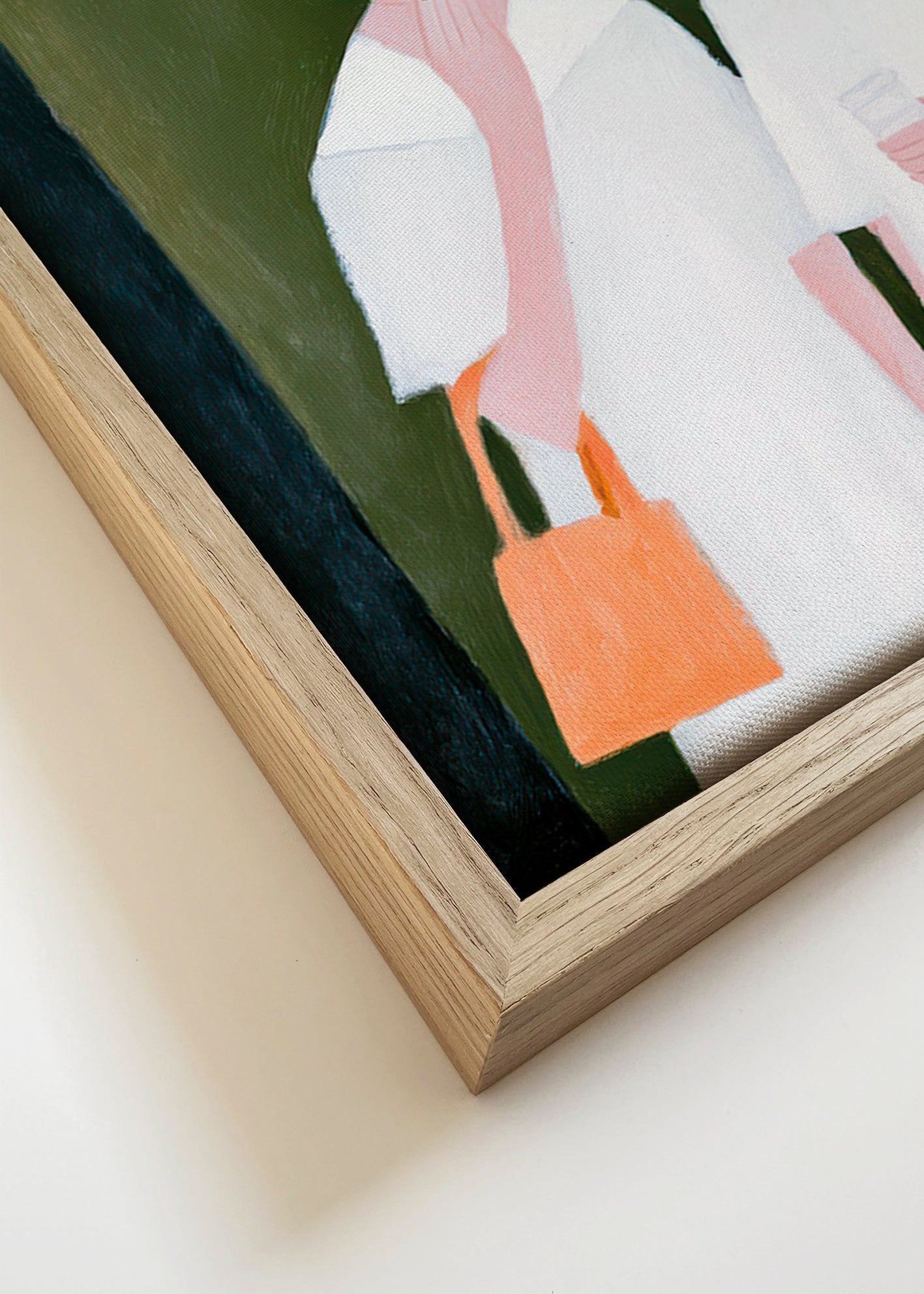 Illustration av två figurer som röker i mjuka toner – Canvas detail