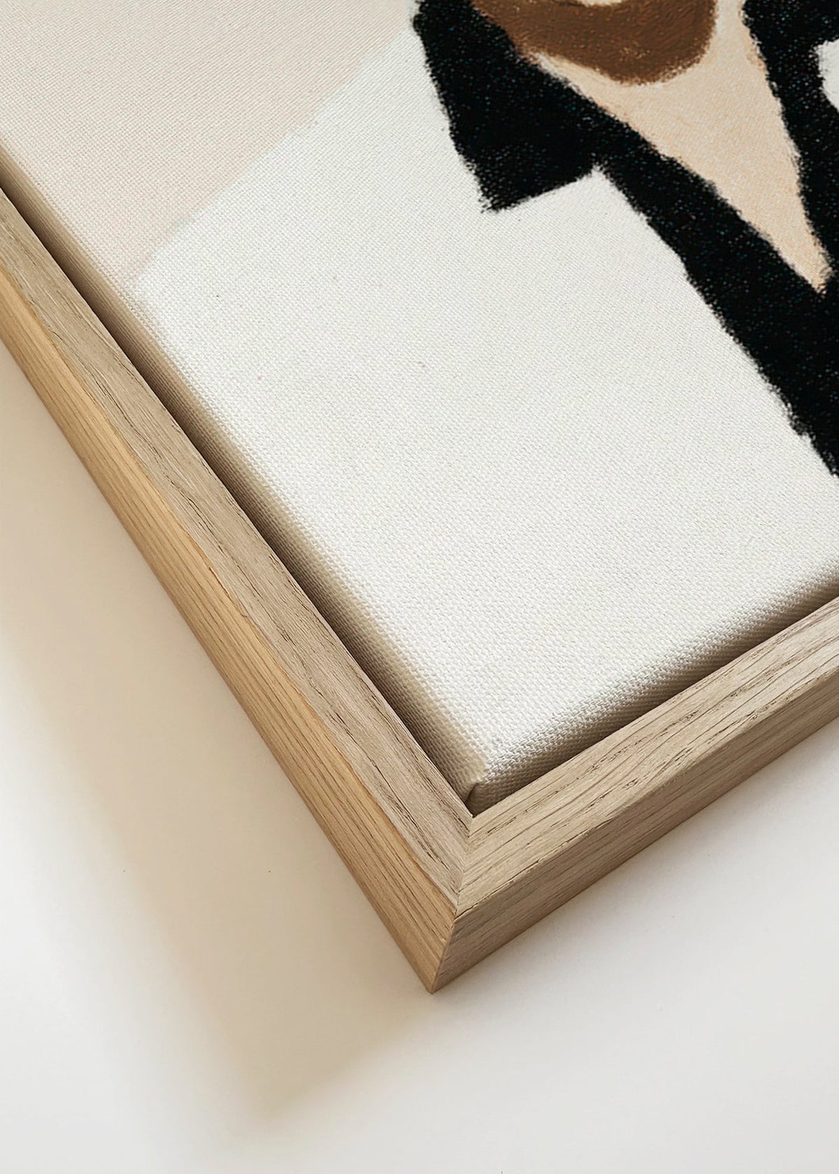 Illustration porträtt minimalistiskt med ikoniskt uttryck – Canvas detail
