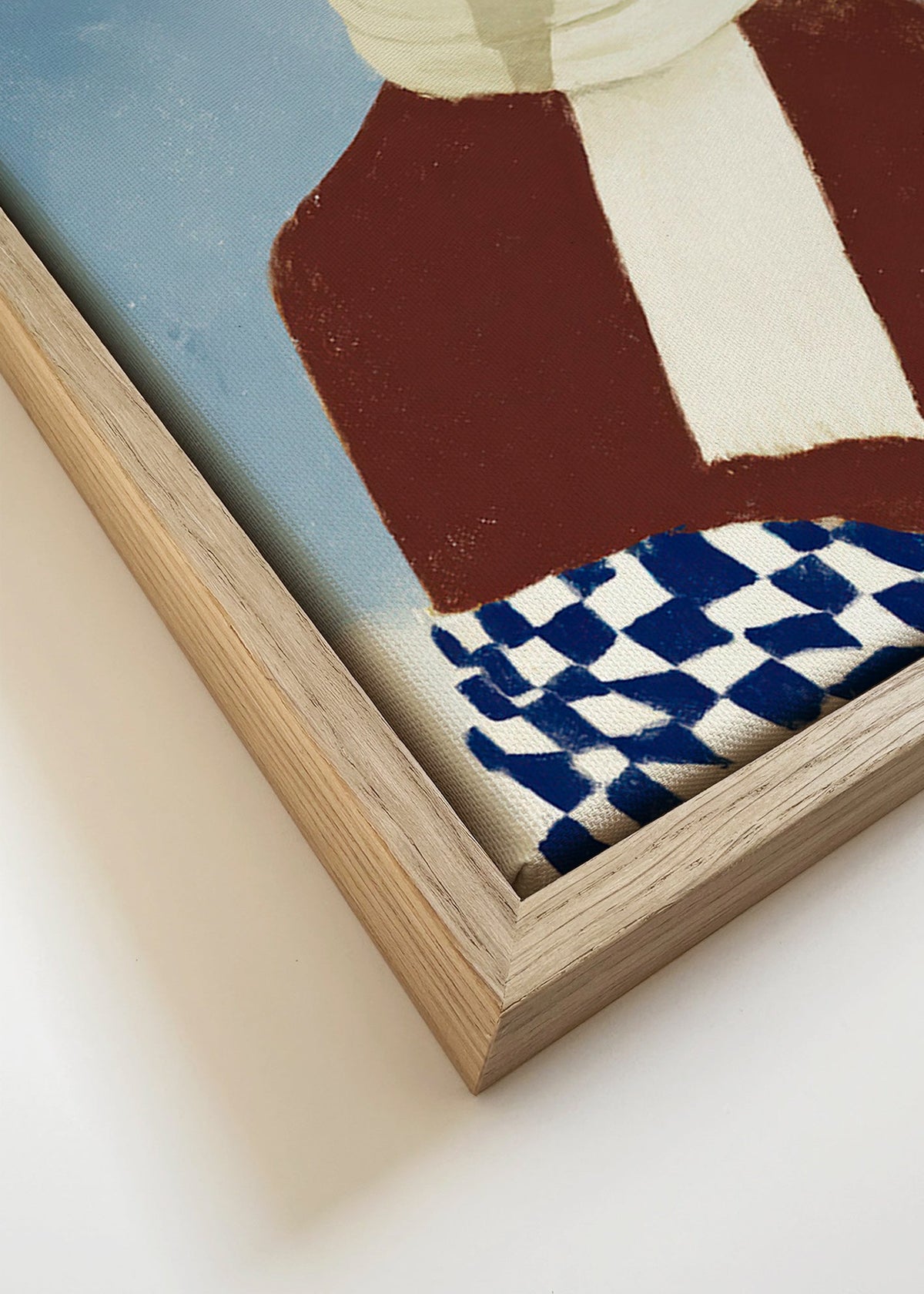 Affisch hund med vinterscarf – Canvas detail