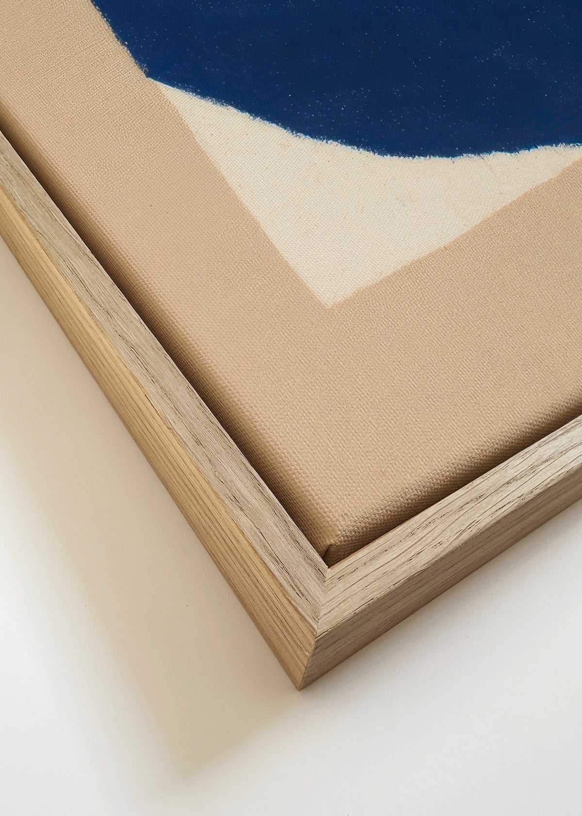 Navy Totem - Framed canvas detail