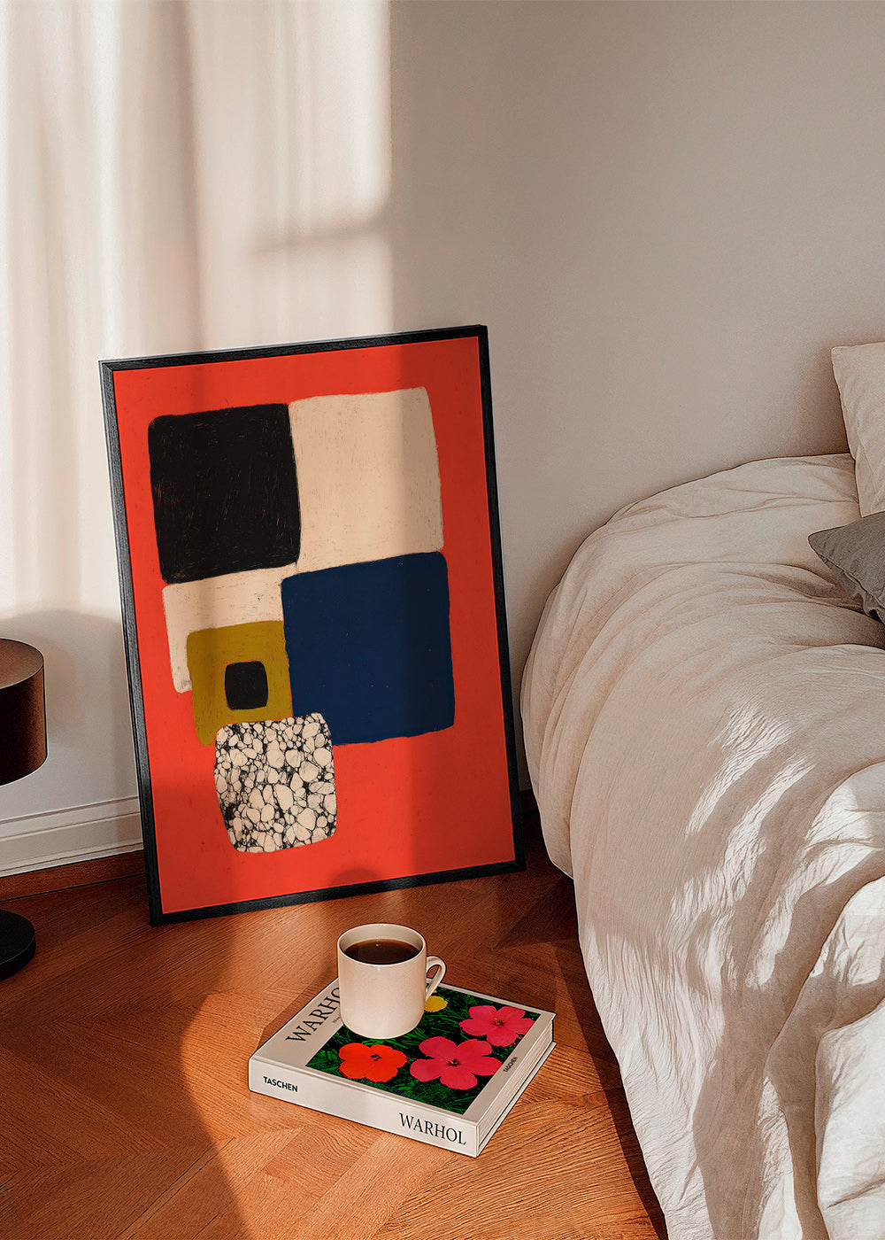 Geometrisk tavla i rött och blått – Product3