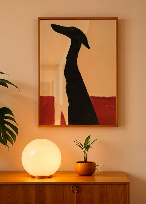 Elegant vinthund konst i minimalistisk stil – Product1