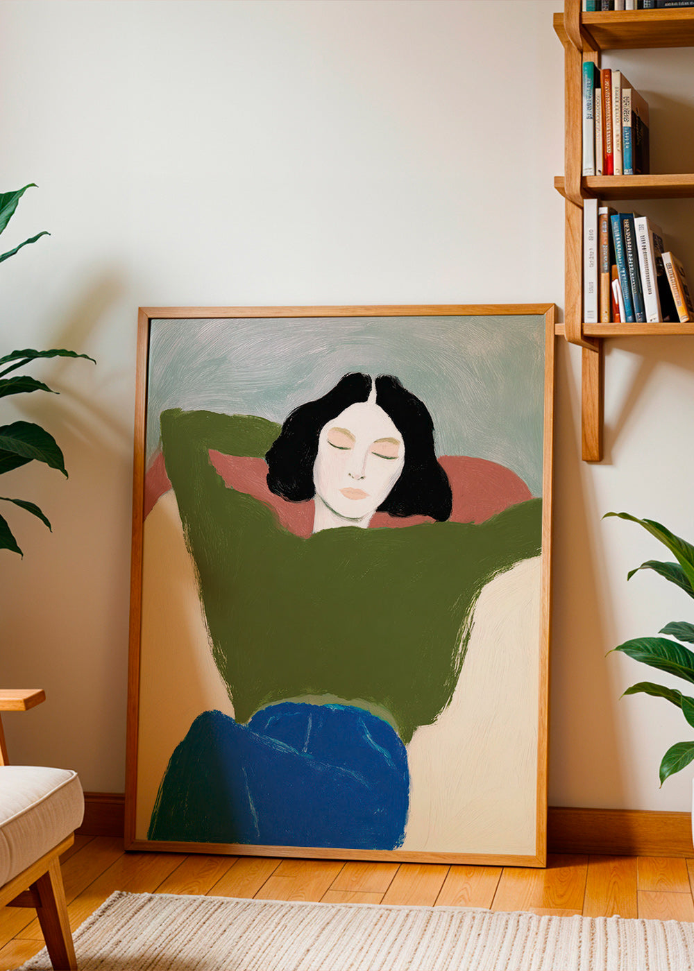 Liggende illustration med grön tröja – Product2