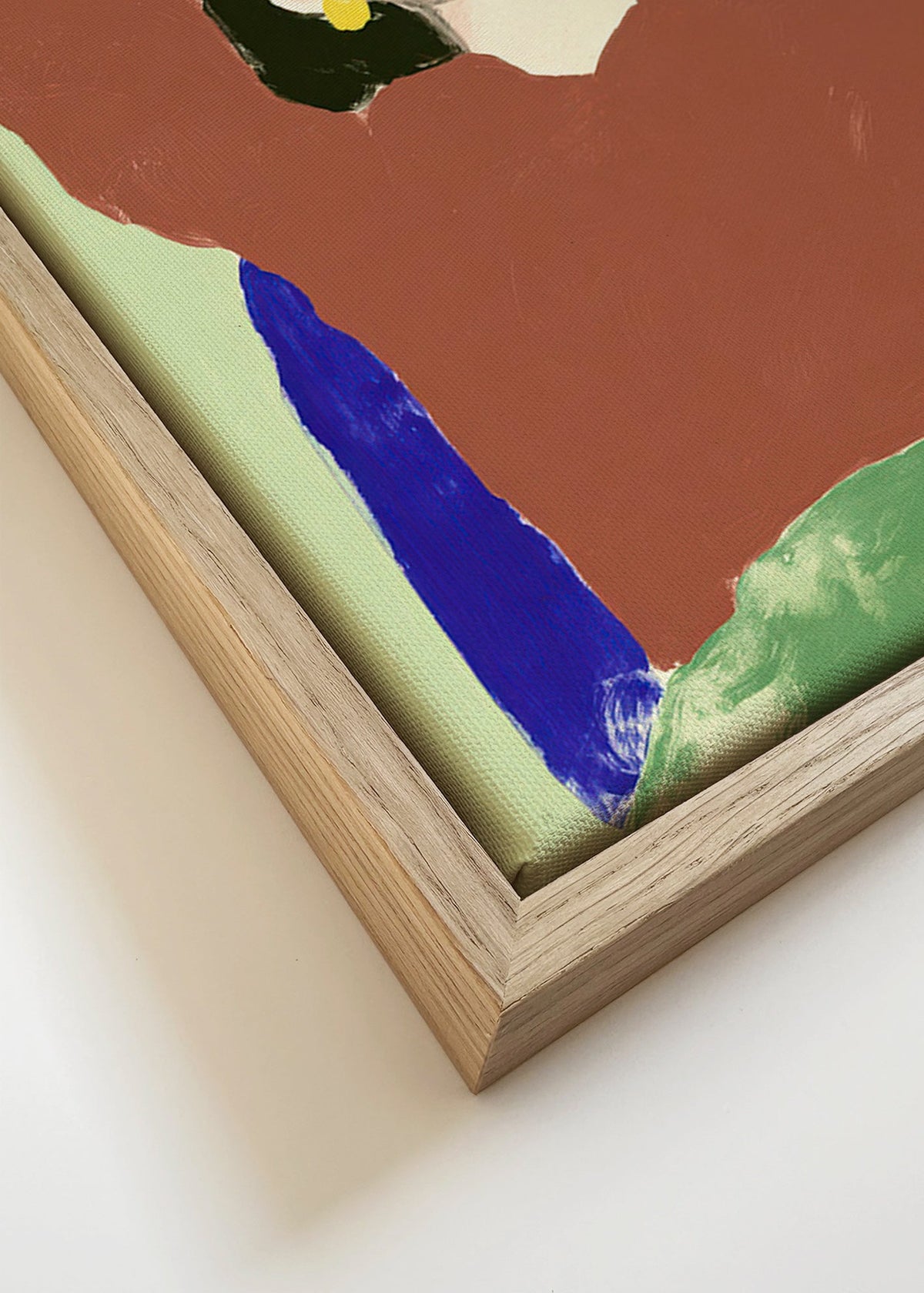 Illustration av liggande figur med lugnt uttryck – Canvas detail