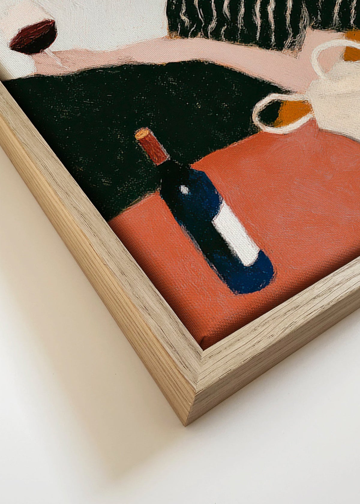 Kökskonst kvinna med vinglas – Canvas detail