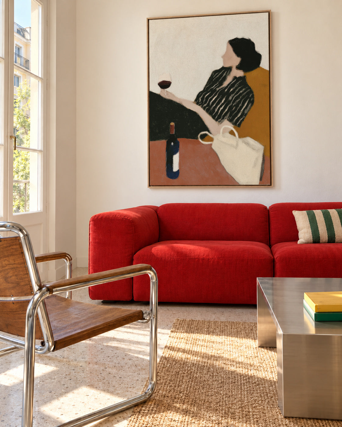 Terrace Thoughts - Framed canvas in an interior