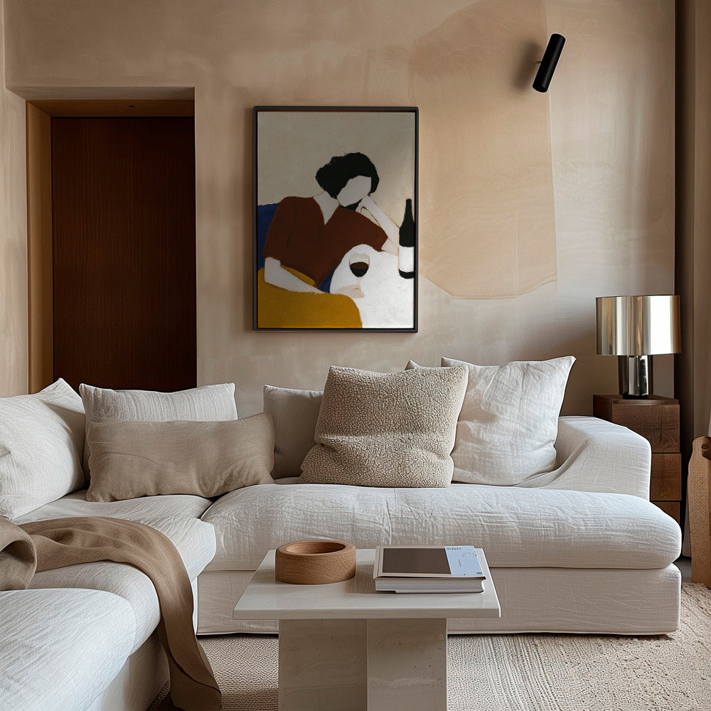 Kökskonst med figur och vinglas – Canvas1