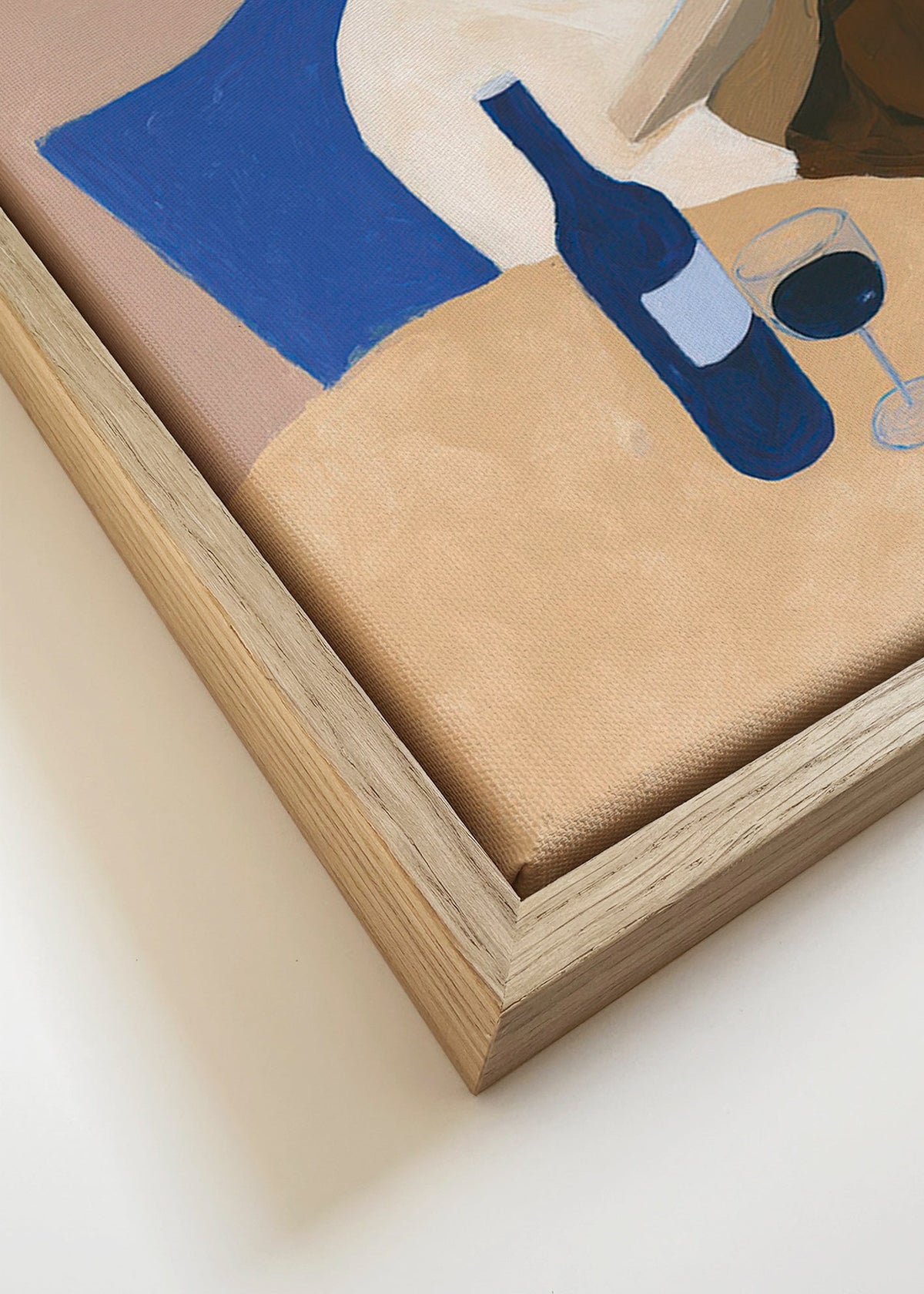 Kökskonst: läsare med vinglas – Canvas detail
