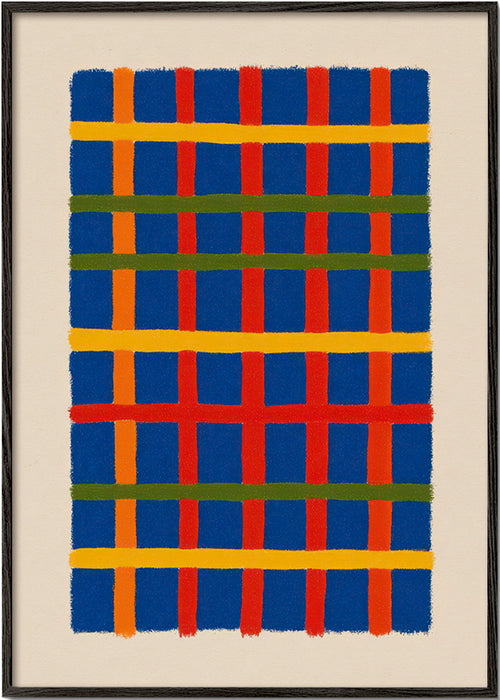Geometrisk konst färgrid vertikal – Black Frame