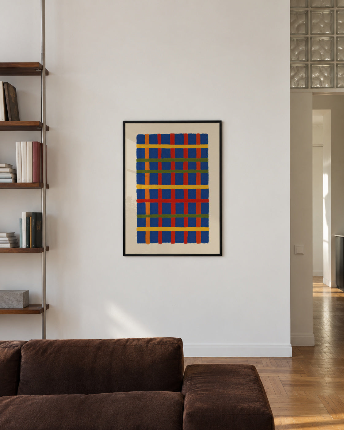 Rhythm Grid No. 03 - Framed poster in an interior