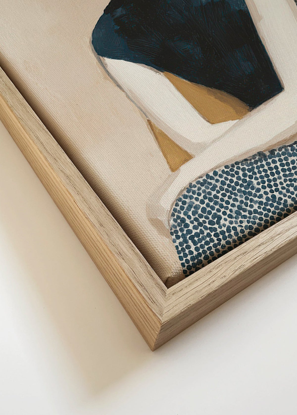 Illustration porträtt kvinna med hög krage – Canvas detail