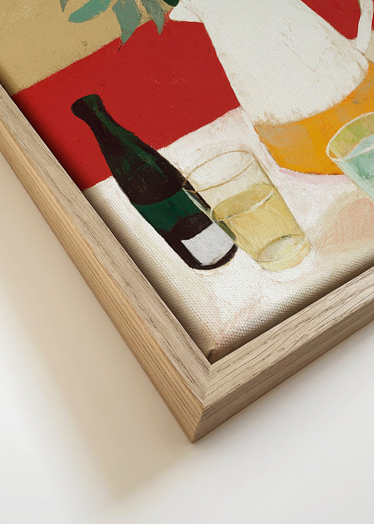 Botanisk poster med kanna och vita blommor – Canvas detail