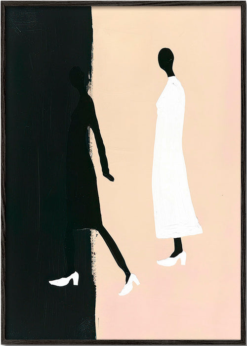 Illustration med minimalistiska silhuetter – Black Frame