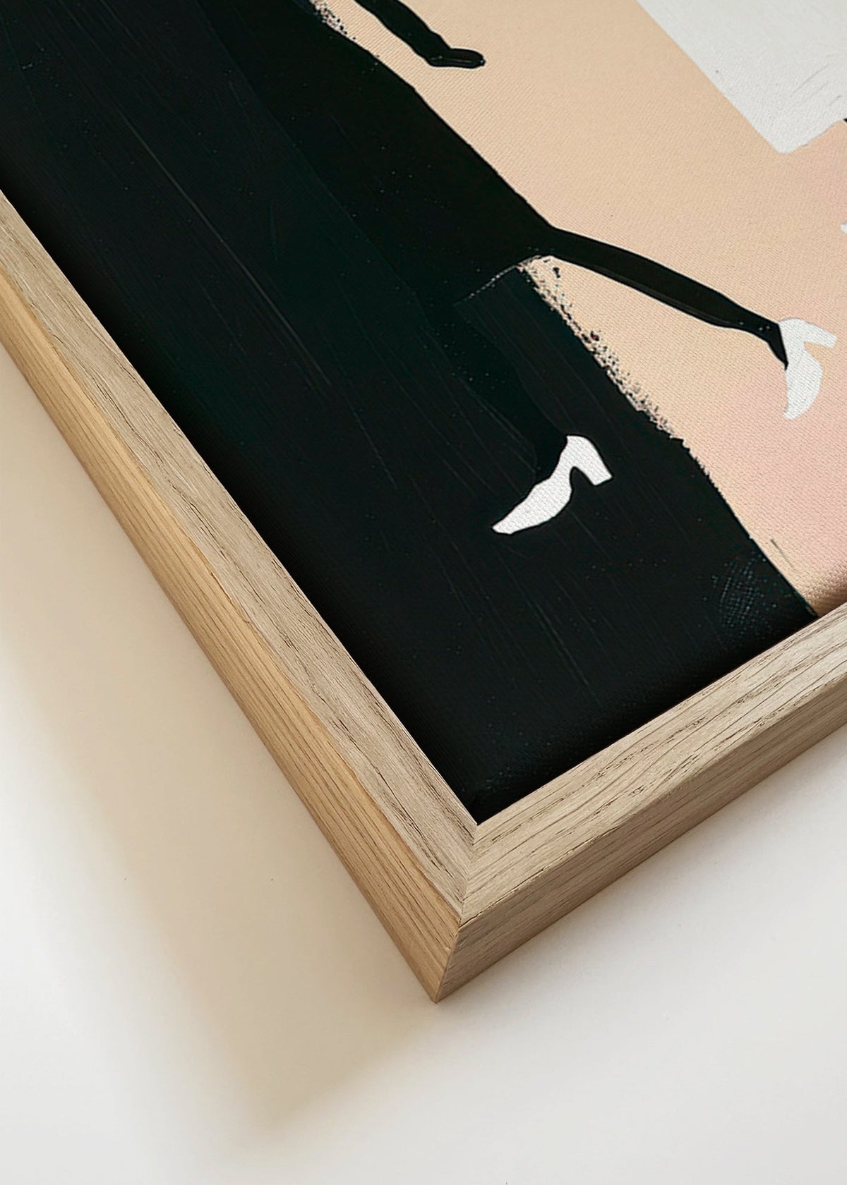 Illustration med minimalistiska silhuetter – Canvas detail
