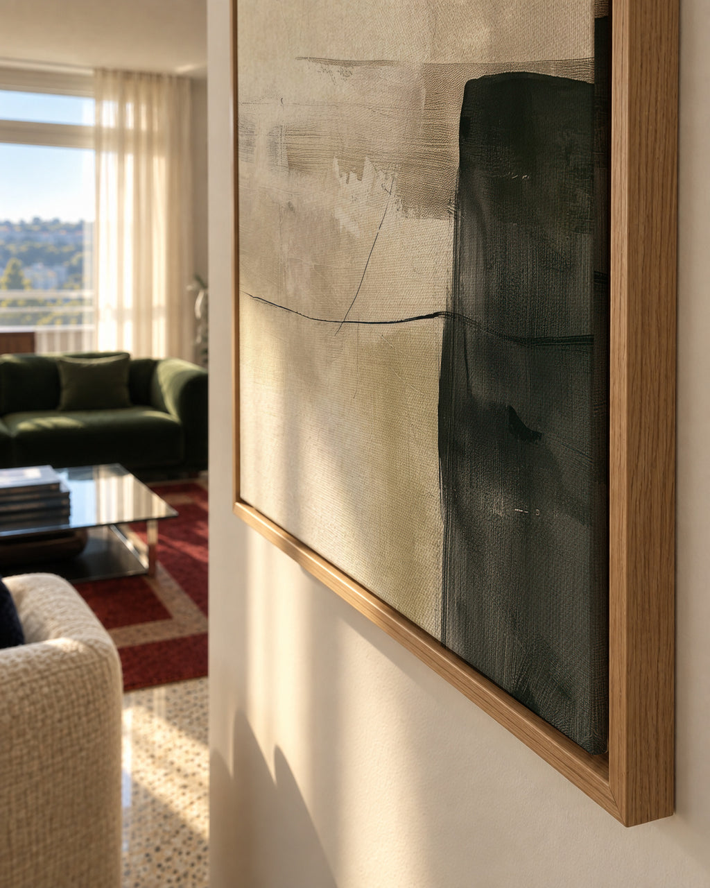 Layers of Silence - Framed canvas detail