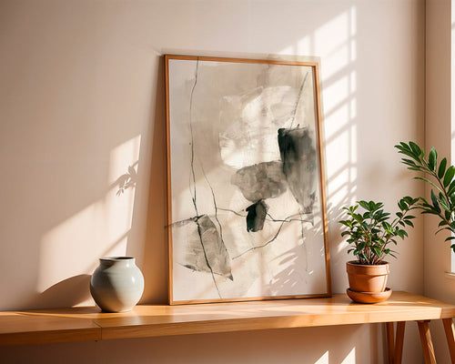 Abstrakt konst med bläcktvättar – Product1