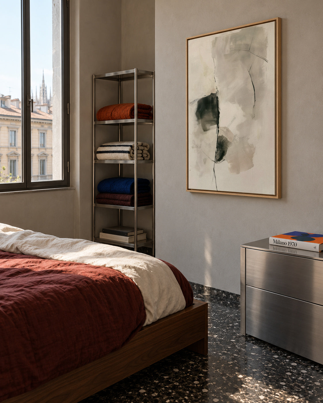 Ephemeral Stroke - Framed canvas in an interior