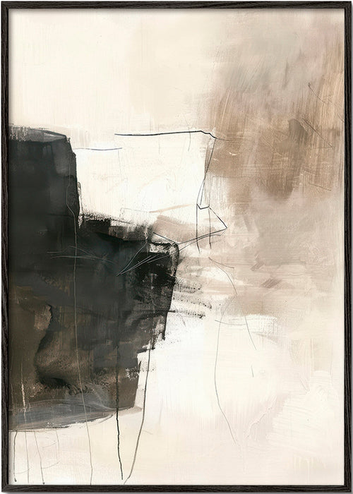 Abstrakt konst med mörkt block – Black Frame