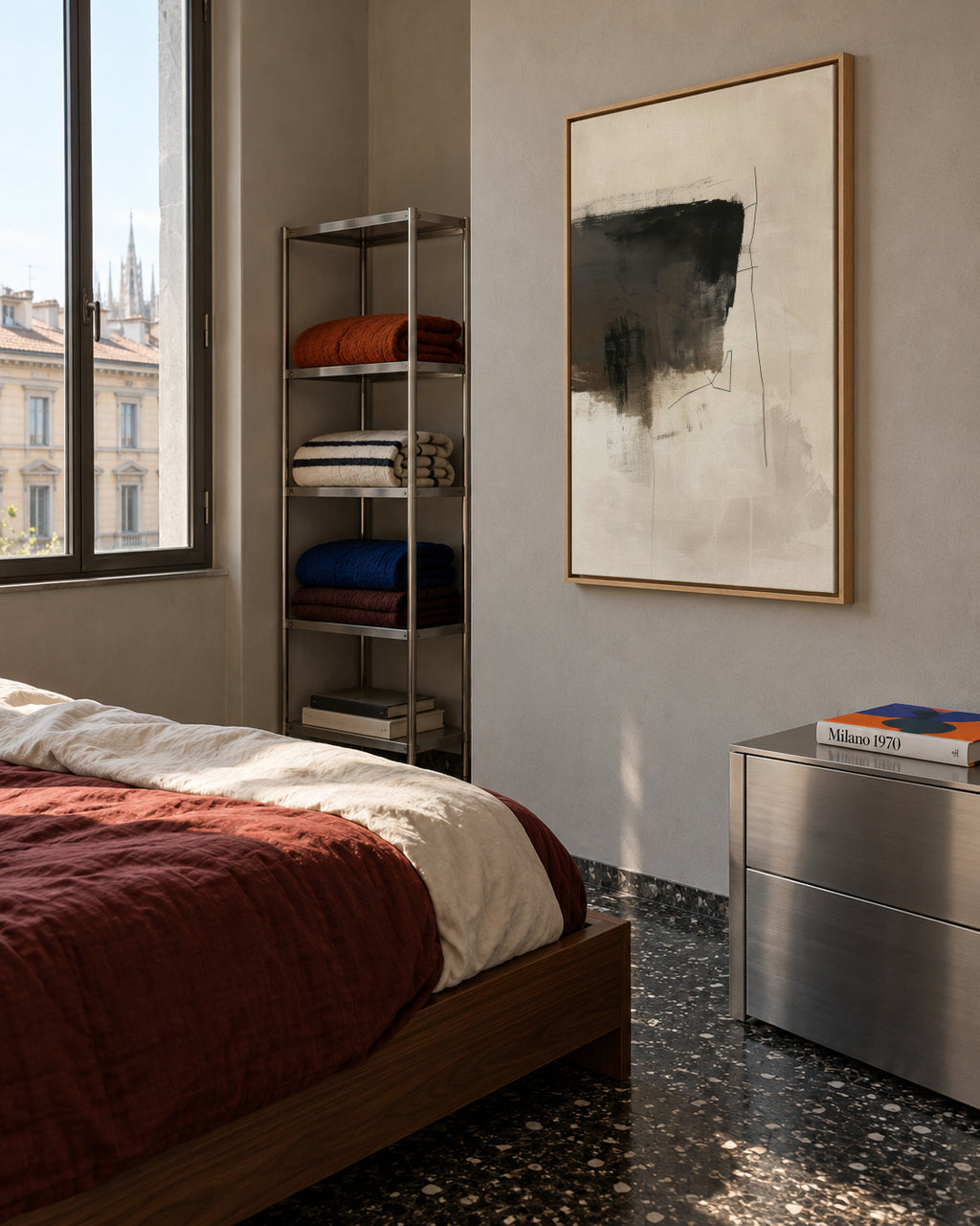 Stone and Pigment - Framed canvas in an interior