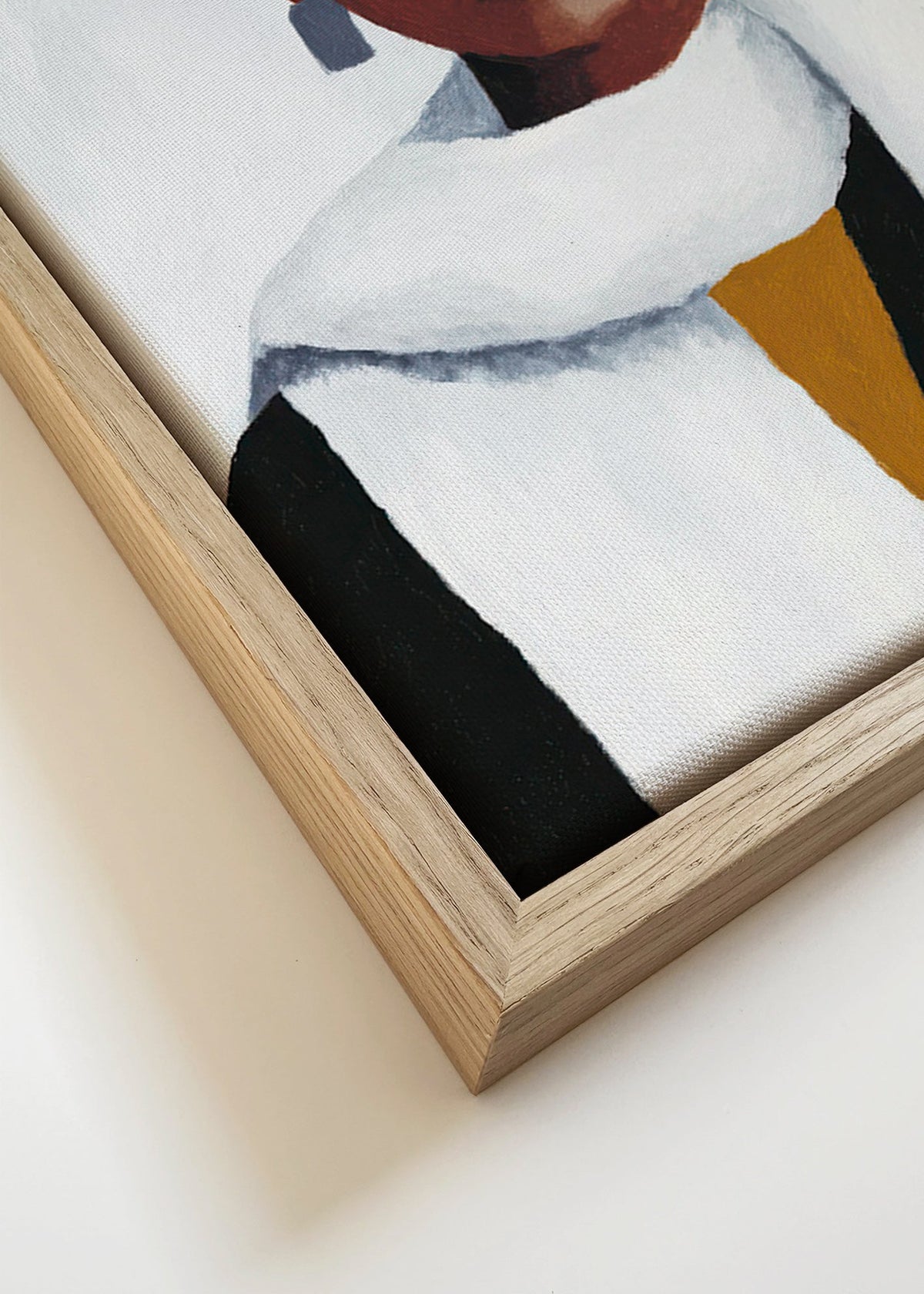 Illustration porträtt av kvinna med vit halsduk – Canvas detail