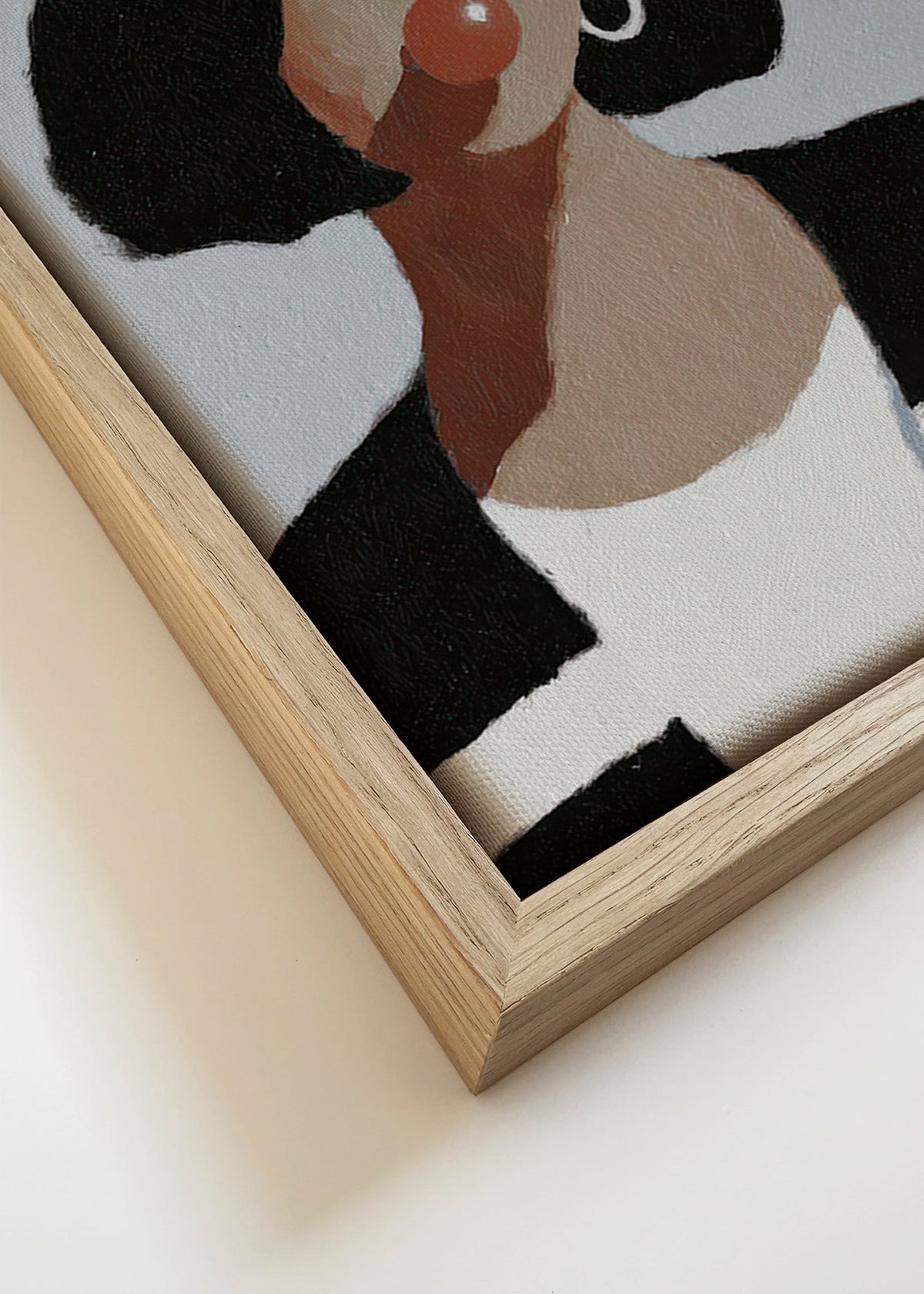 Illustration porträtt med tuggummibubbla – Canvas detail