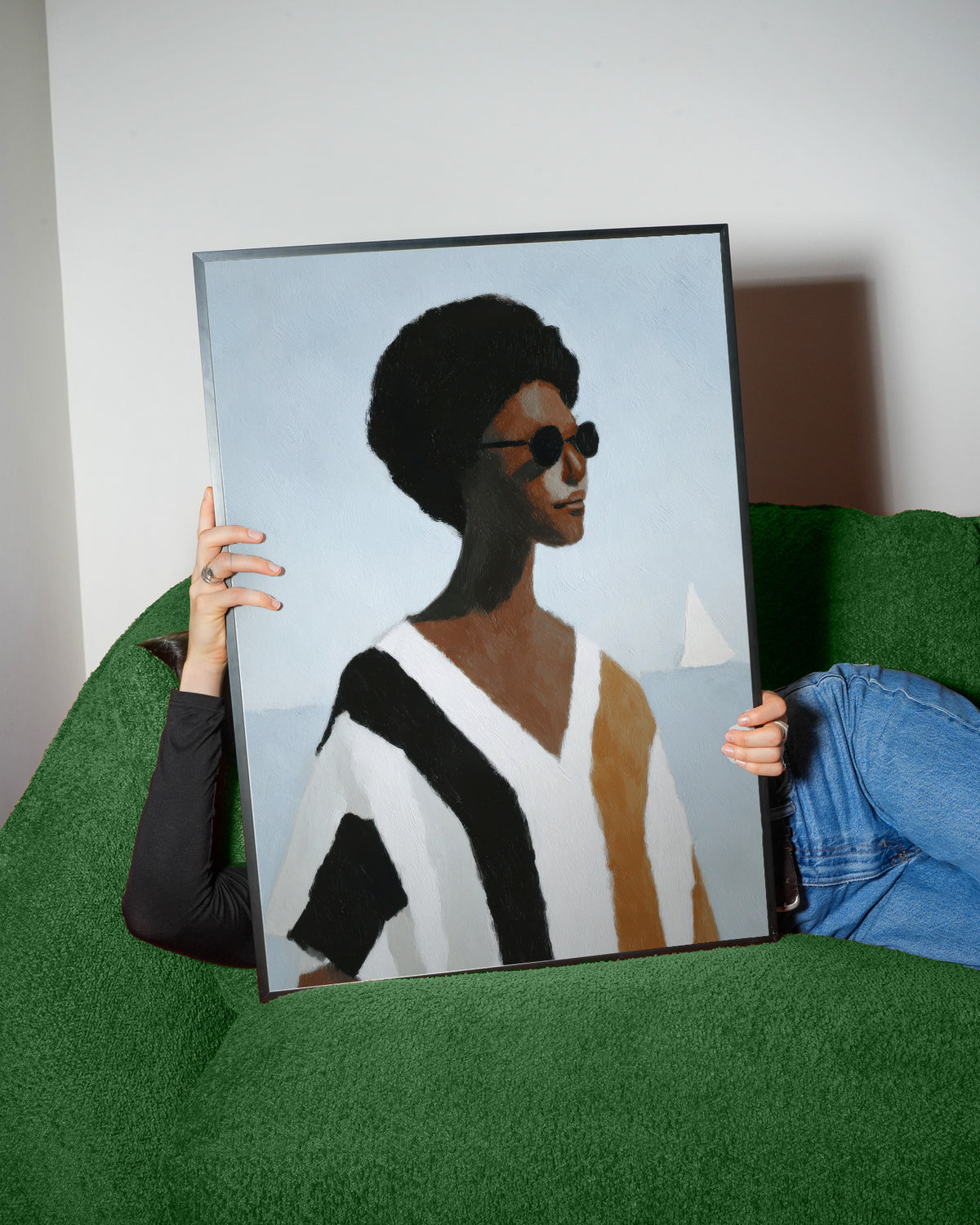 Vertical Stripes - Framed poster detail