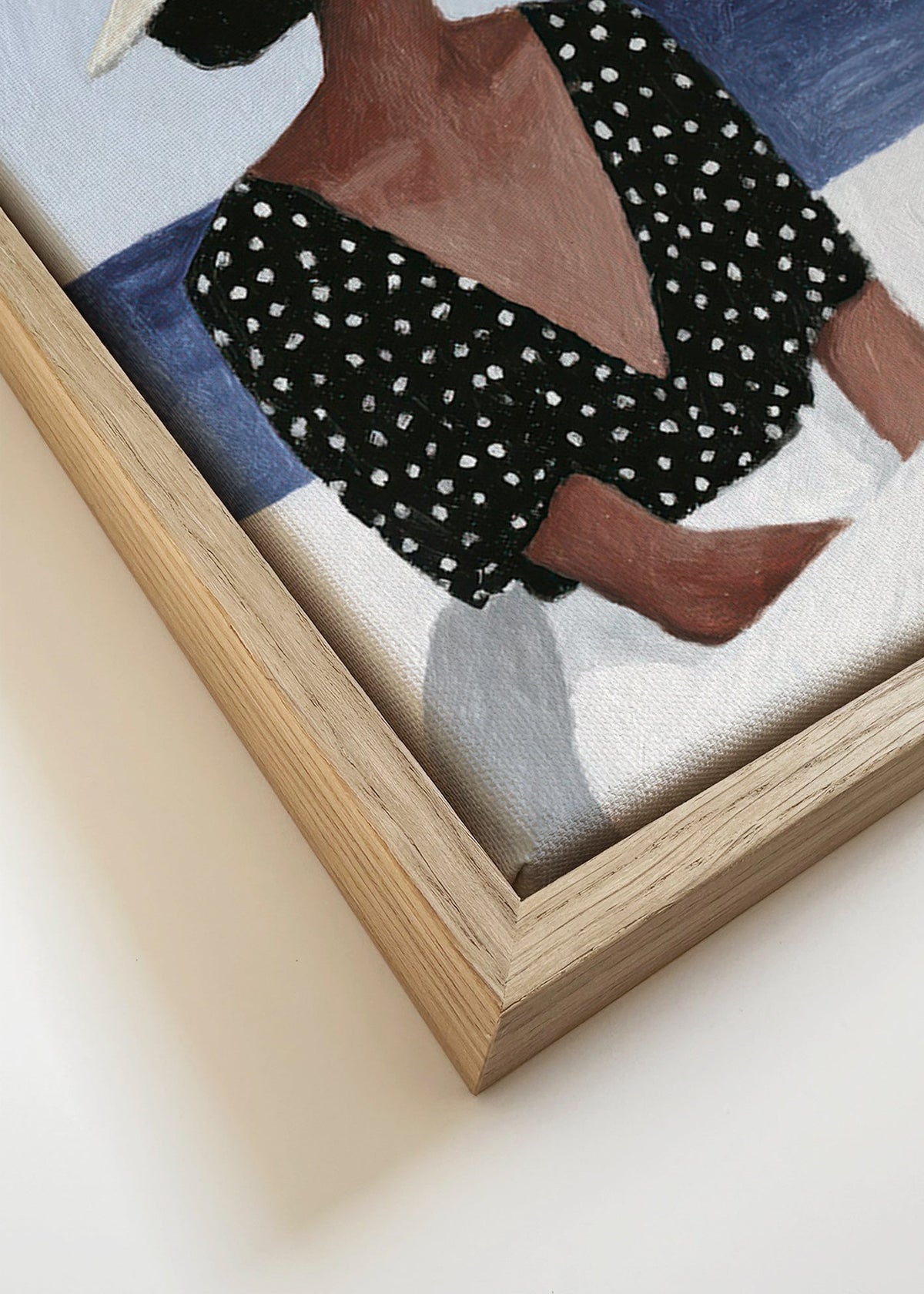 Illustration kvinna med hatt – Canvas detail