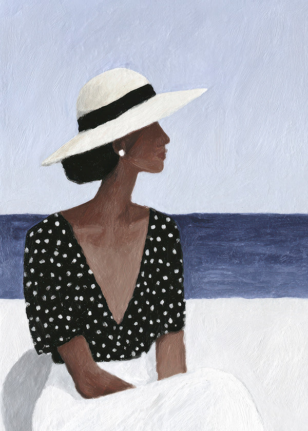 Illustration kvinna med hatt