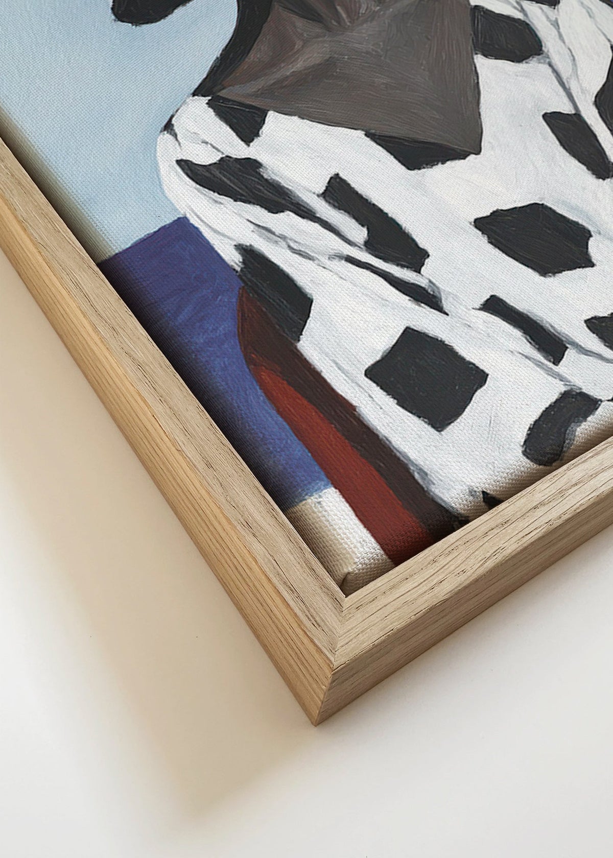 Porträtt av kvinna med hatt vid havet – Canvas detail