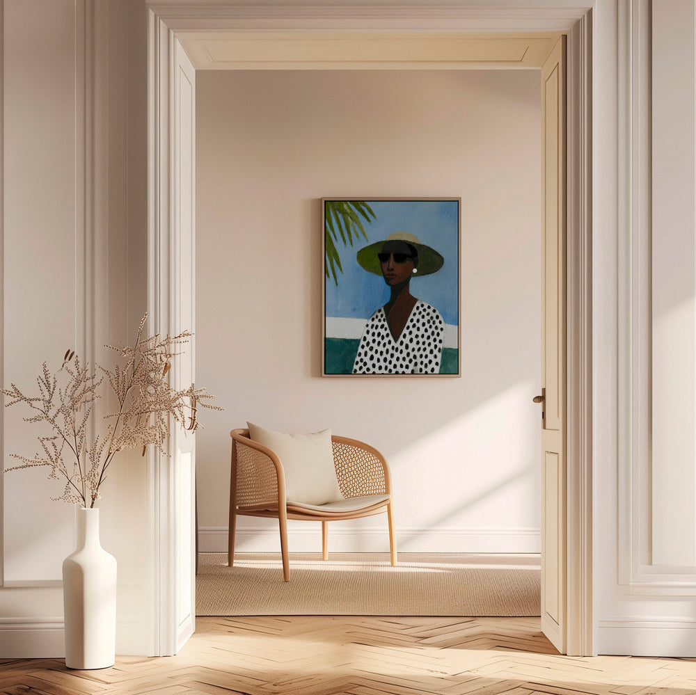 Botanisk affisch porträtt med palm – Canvas1