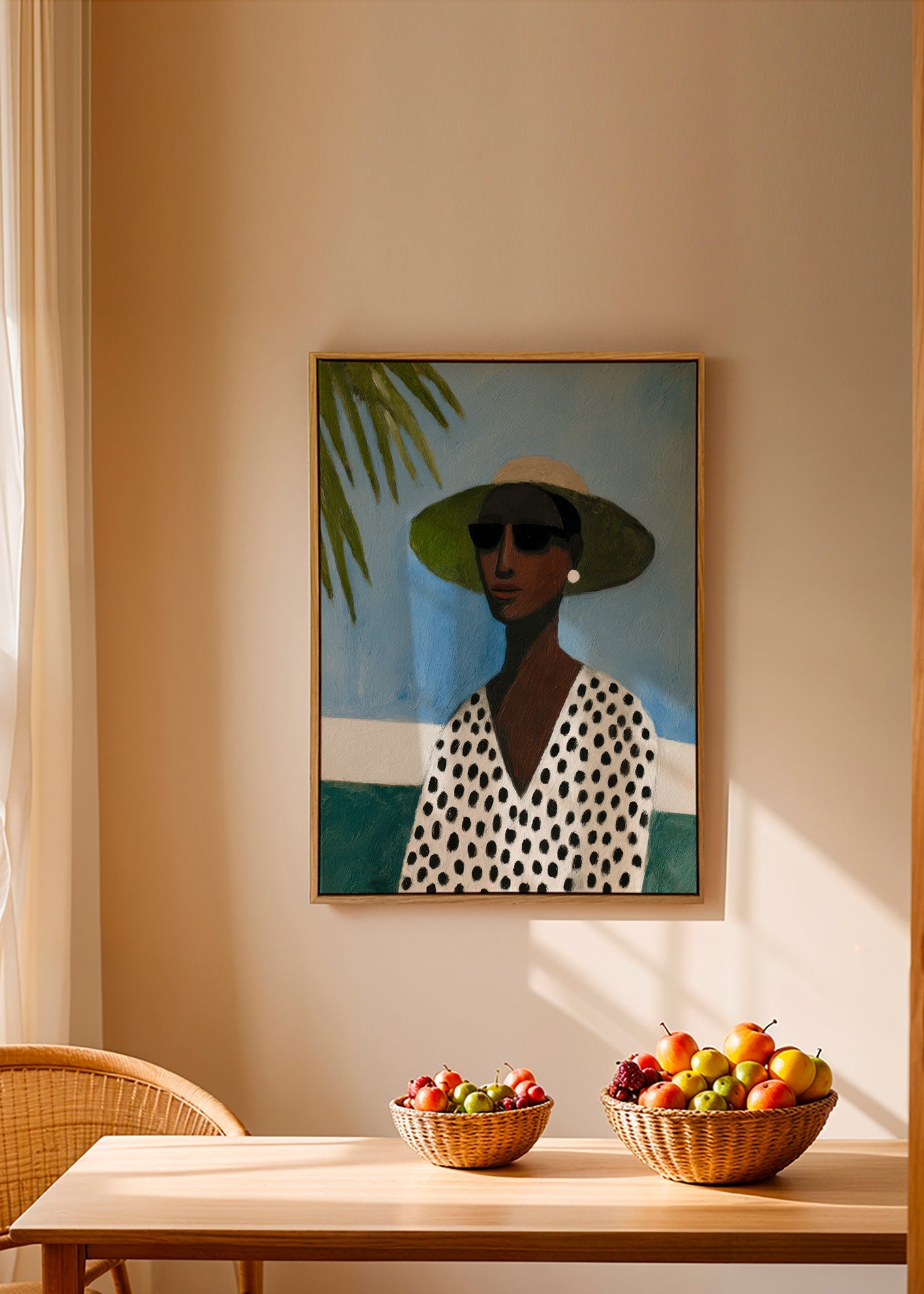 Botanisk affisch porträtt med palm – Canvas2