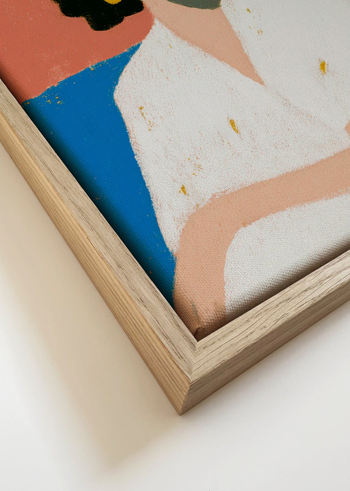 Illustration kvinna med vita glasögon – Canvas detail