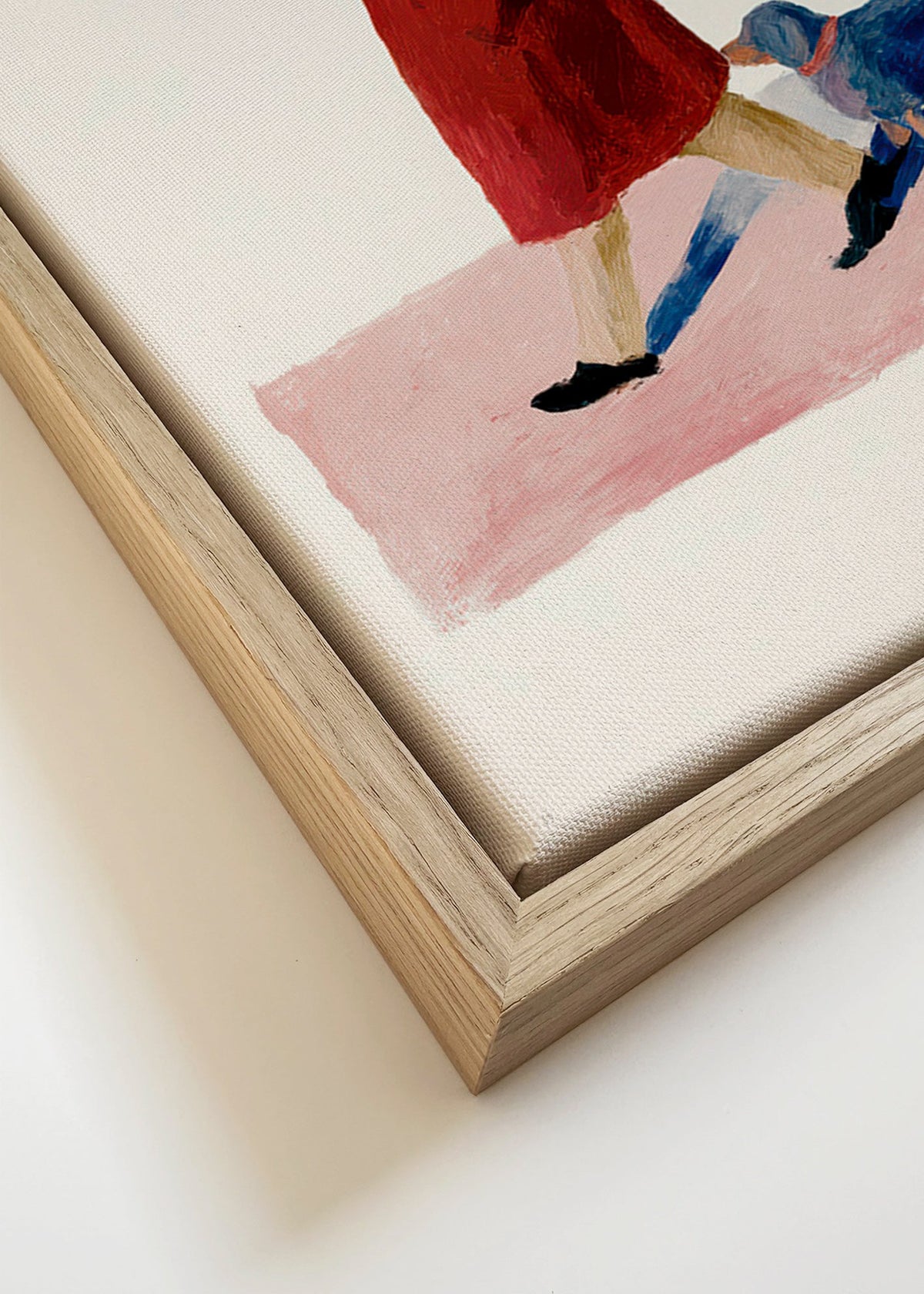 Illustration av promenad i röd kappa – Canvas detail