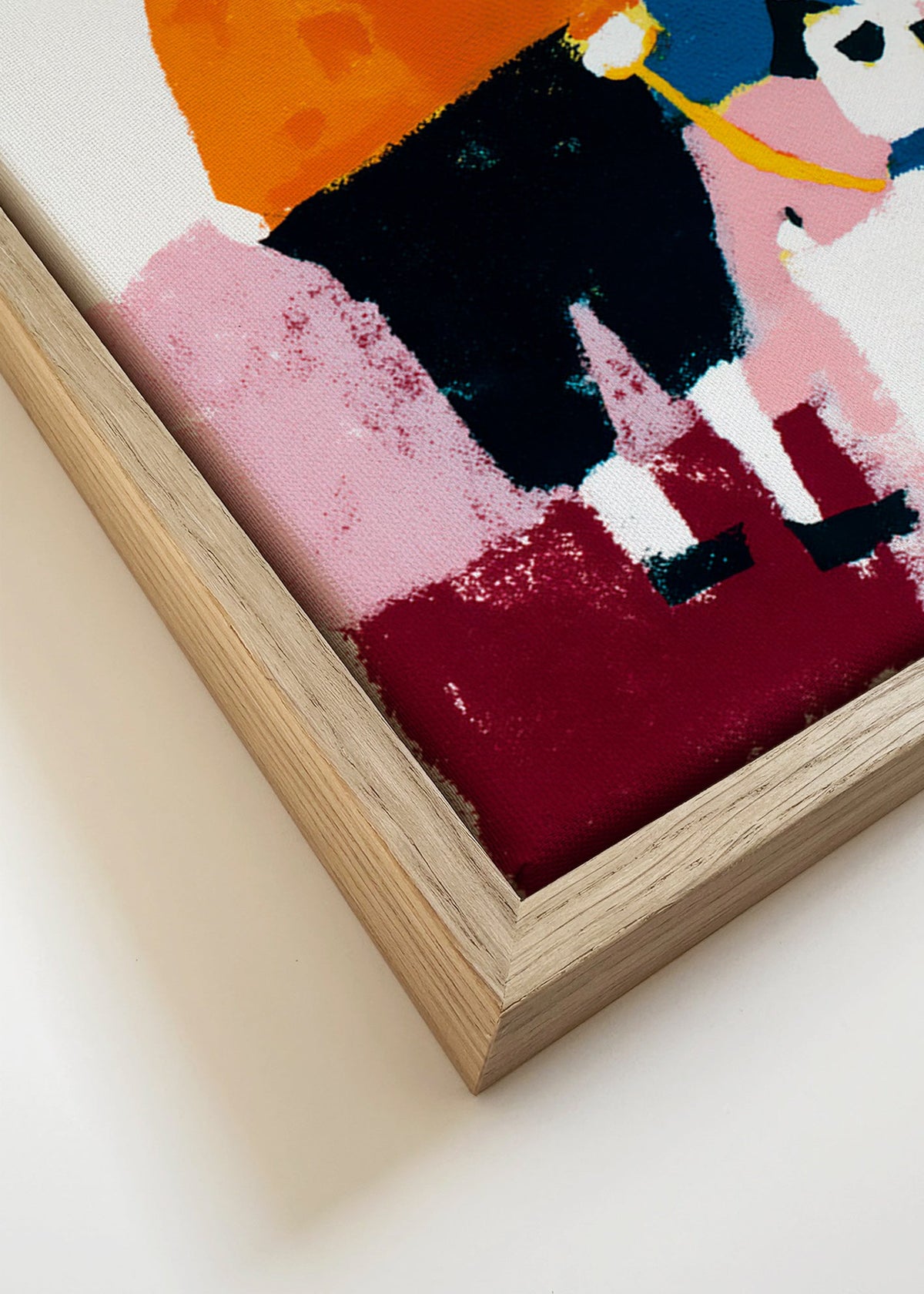 Illustration morgonpromenad med hund – Canvas detail