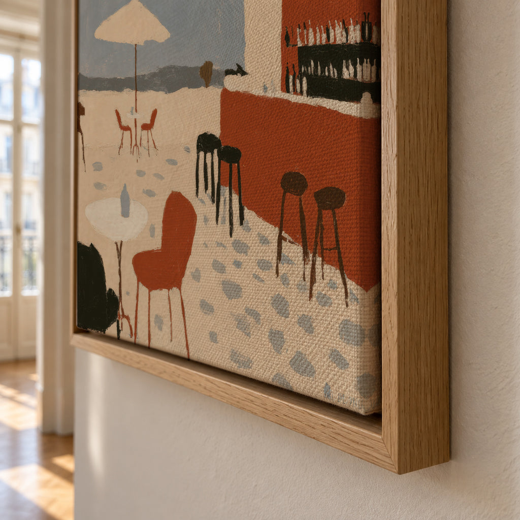 Seaside Terrace - Framed canvas detail